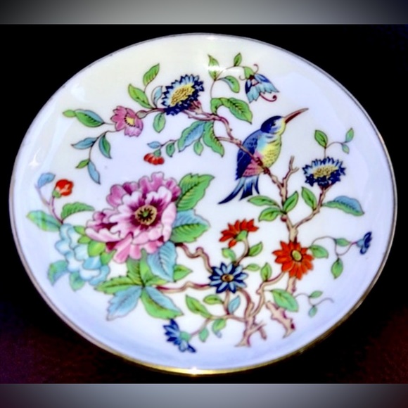 Mid Century Antique Est. 1775 AYNSLEY ENGLAND Gold Trim Trinket Dish Coin Tray - Picture 2 of 6